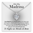 Collana Alla mia Madrina con Pietra di Zirconia Cubica Bianca