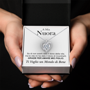 Collana A mia Nuora con Pietra di Zirconia Cubica Bianca