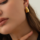 Orecchini a Goccia Donna in Acciaio chirurgico con Finitura in Oro 18k