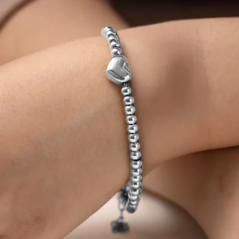 Bracciale Donna in Sterling 925 - Con catena di cuori