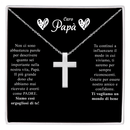 Collana Croce Argento sterling 925 - Caro Papà