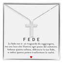 Collana Croce Uomo - Argento Sterling 295 - Messaggio di FEDE