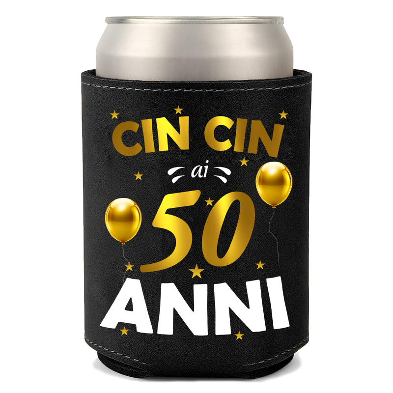 Raffredda Lattina Ecopelle Sintetica Nera - Buon 50 Compleanno