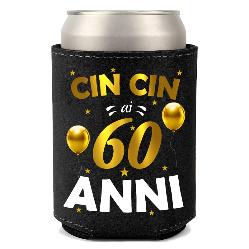 Raffredda Lattina Ecopelle Sintetica Nera  - Buon 60 Compleanno