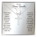 Collana Croce Argento sterling 925 - Alla mia Anima Gemella.