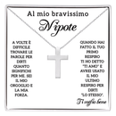 Collana Croce Argento sterling 925 - A Mio Nipote