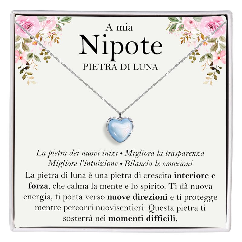 Collana Pietra di Luna in Argento Sterling 925 - A mia nipote