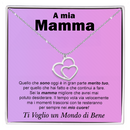 Collana Due Cuori Uniti in Argento Sterling 925 - A mia mamma