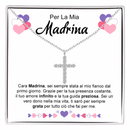 Collana Croce Argento sterling 925 - Per La Mia Madrina