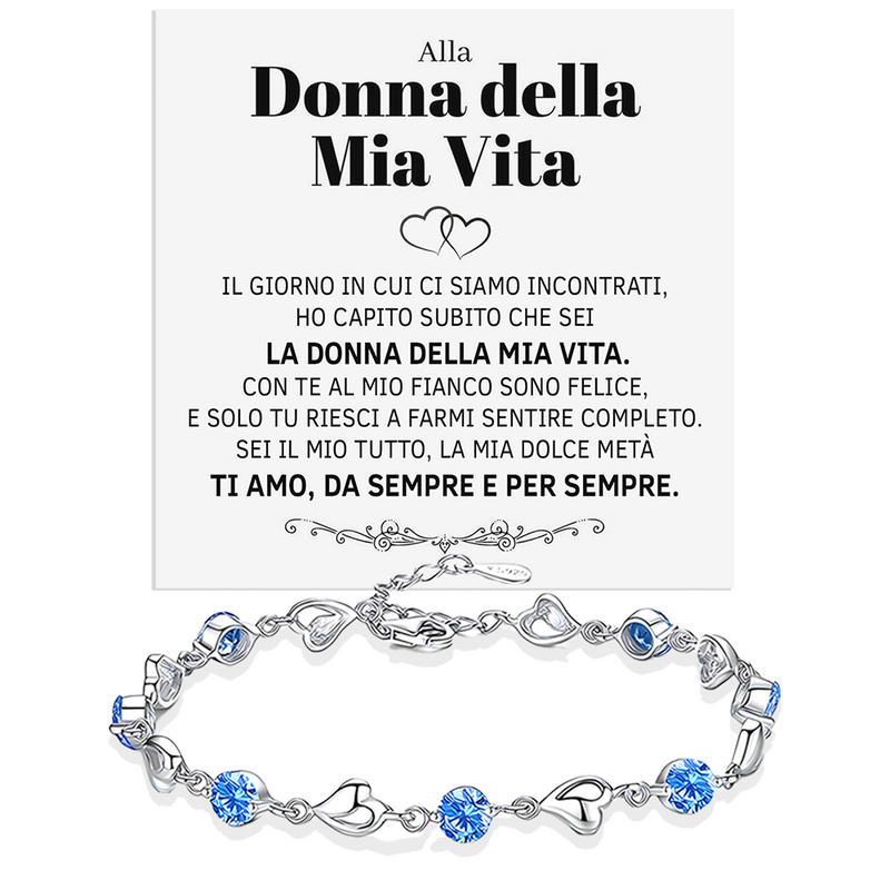 Bracciale Pietre Blu - Donna Della Mia Vita