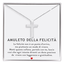 Collana Croce Uomo - Argento Sterling 295 - Amuleto della Felicità