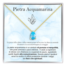 Collana con Pietra Acquamarina - Argento Sterling 925