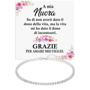 Bracciale Tennis in Argento Sterling 925 - A mia Nuora