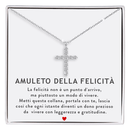 Collana Croce Donna - Argento sterling 925 - Amuleto della felicità