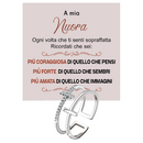 Anello da Donna in Argento Sterling 925 Per mia Nuora - Croce