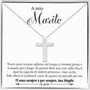 Collana Croce Argento sterling 925 - A mio Marito