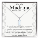 Collana Pietra di Luna Rettangolare in Argento Sterling 925 - Alla mia Madrina