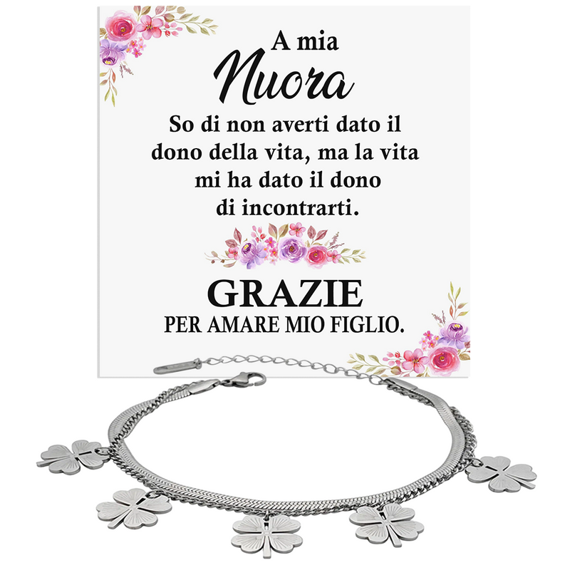 Bracciale Quadrifoglio - A mia Nuora