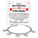 Bracciale Quadrifoglio - A mia Moglie Buon San Valentino