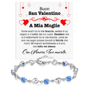 Bracciale Pietre Blu - A mia Moglie San Valentino