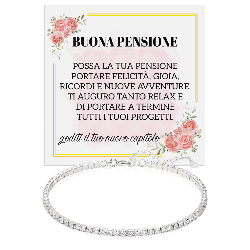 Bracciale Tennis in Argento Sterling 925 - Buona Pensione