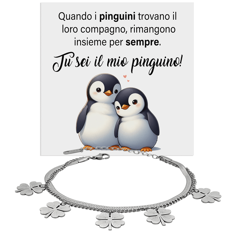 Bracciale Quadrifoglio - Pinguino