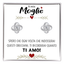 Orecchini Nodo con Pietra in Acciaio chirurgico - A mia moglie