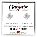 Orecchini Nodo con Pietra in Acciaio chirurgico - A mia mamma