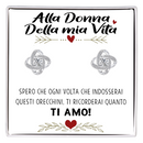 Orecchini Nodo con Pietra in Acciaio chirurgico - Alla donna della mia vita