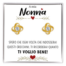 Orecchini Nodo con Pietra in Acciaio chirurgico - A mia Nonna