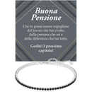 Bracciale Tennis Nero in Argento Sterling 925 - Buona Pensione