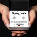 Orecchini Nodo con Pietra in Acciaio chirurgico - Alla mia migliore amica