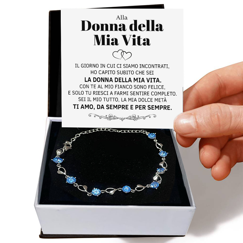 Bracciale Pietre Blu - Donna Della Mia Vita