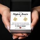 Orecchini Nodo con Pietra in Acciaio chirurgico - Alla mia migliore amica