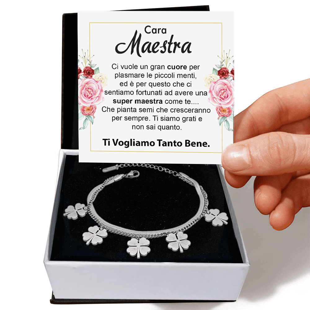 Bracciale Baby Targa Con Quadrifoglio – Le Scritte Dell'Amore - Foto 2