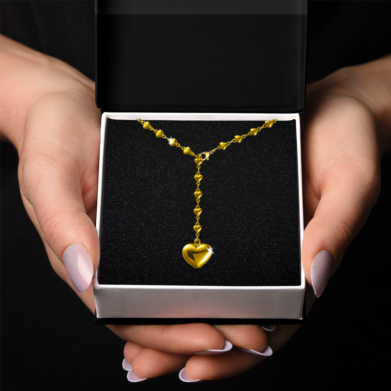 Collana in Sterling 925 - Con catena di cuori