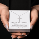 Collana Croce Donna - Argento sterling 925 - Amuleto della felicità