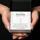 Collana Pietra di Luna Rettangolare in Argento Sterling 925 - A mia Sorella