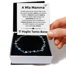 Bracciale Pietre Blu A mia Mamma - Ti voglio tanto bene.