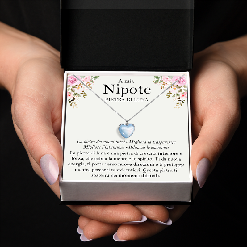Collana Pietra di Luna in Argento Sterling 925 - A mia nipote