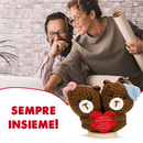 Peluche Crochet con Base in Legno - Orsetti Inseparabili