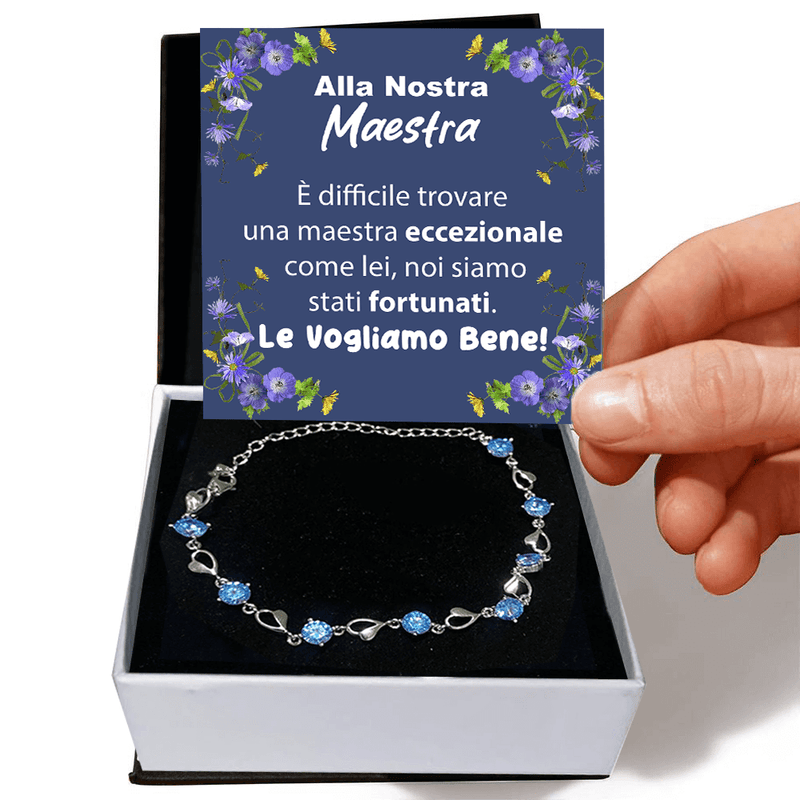 Bracciale Pietre Blu  Alla Nostra Maestra - Le Vogliamo Bene