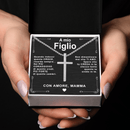 Collana Croce - A Mio Figlio con Amore Mamma.