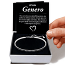 Bracciale Tennis Nero in Argento Sterling 925 - Genero