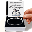 Bracciale Tennis Nero in Argento Sterling 925 - Pinguino