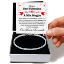 Bracciale Tennis in Argento Sterling 925 -  A mia Moglie Buon San Valentino