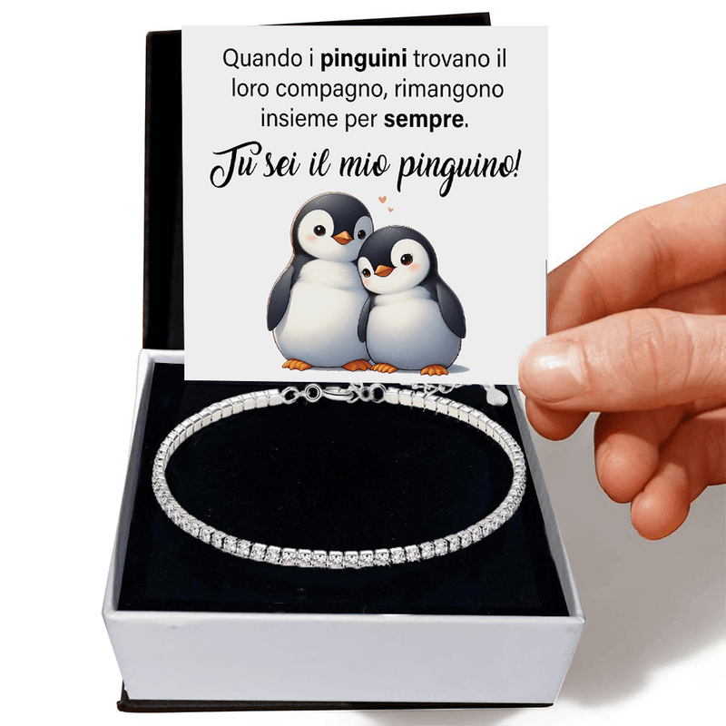 Bracciale Tennis in Argento Sterling 925 - Pinguino