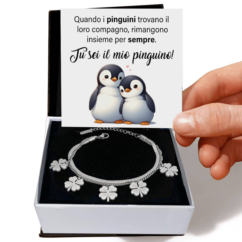 Bracciale Quadrifoglio - Pinguino