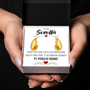 Orecchini a Goccia in Acciaio chirurgico - A mia Sorella