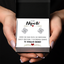 Orecchini Nodo con Pietra in Acciaio chirurgico - A mia Nipote